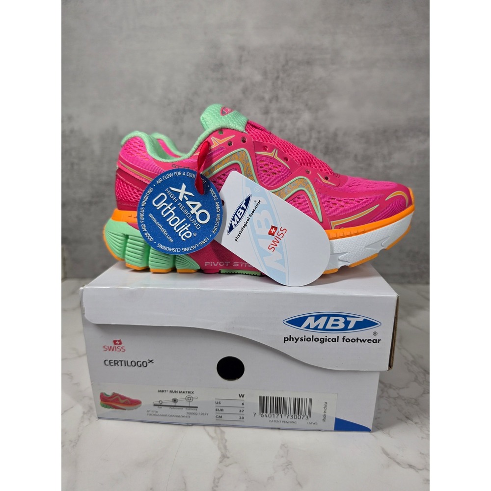 MBT Womens Running Shoes GT 17 W Fuchsia Pink Mint Orange Size 6 NEW*